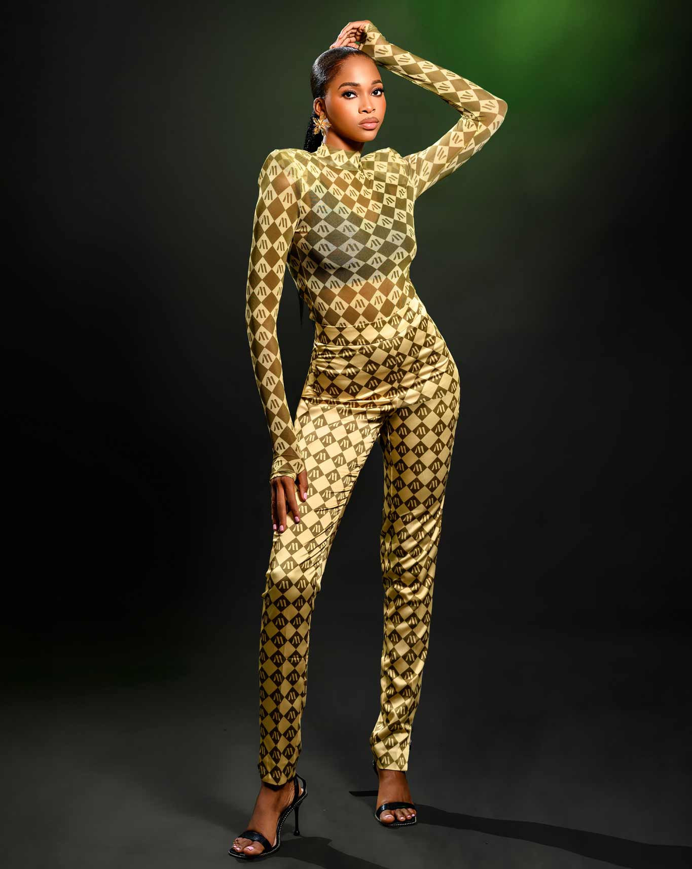 M Print Trousers (GREEN)