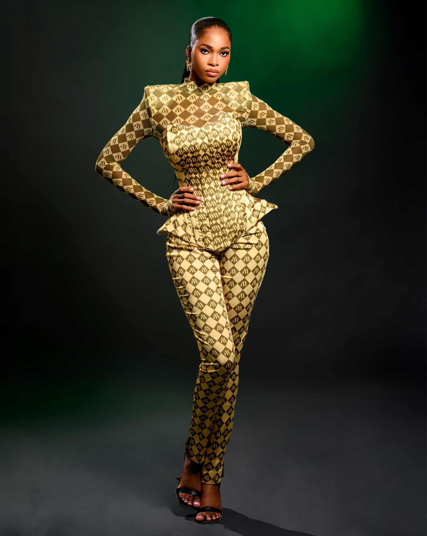 M Print Corset (Green)